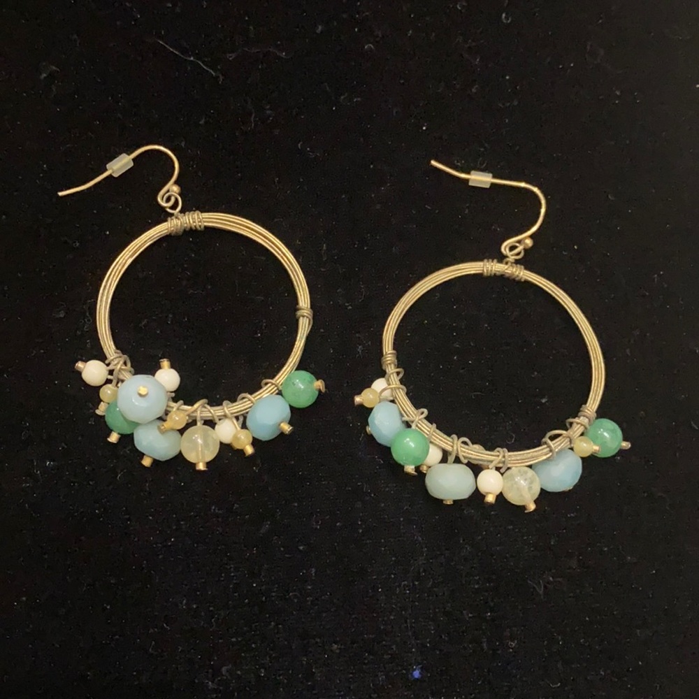Gold Stone Earrings